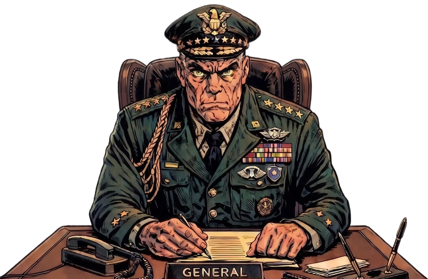 The commanding general from The Psycho Alien Ninja Ants
